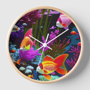Swimming Fish  Clock