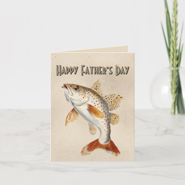 Swimming Fish Happy Father’s Day  Card (Front)