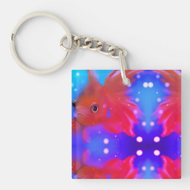 Swimming Fish Key Ring (Front)