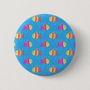 Swimming Fish Pattern 6 Cm Round Badge