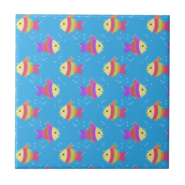 Swimming Fish Pattern Tile (Front)