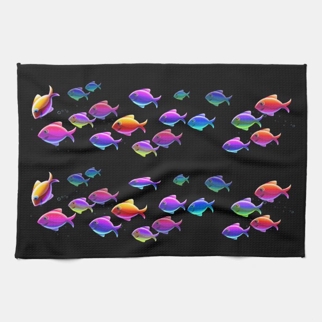 Swimming Fish Tea Towel (Horizontal)