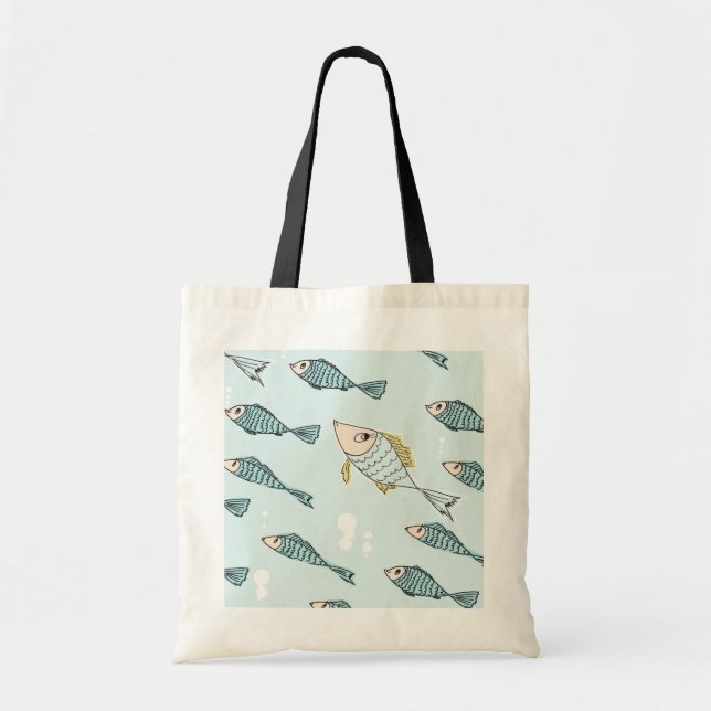 Swimming fish tote bag (Front)