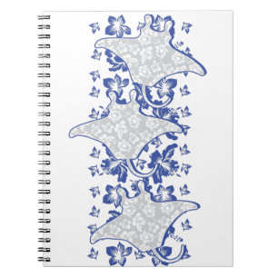 Swimming-Floral-Mantas Notebook