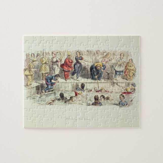 Swimming for Ladies, 1844 (litho) Jigsaw Puzzle (Horizontal)