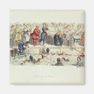 Swimming for Ladies, 1844 (litho) Magnet