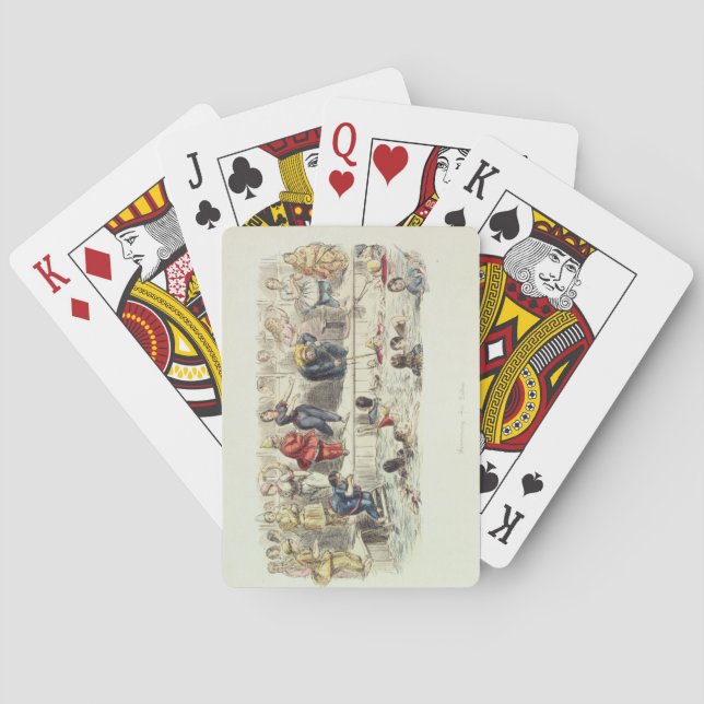 Swimming for Ladies, 1844 (litho) Playing Cards (Back)