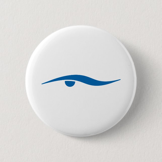 Swimming for life 6 cm round badge (Front)