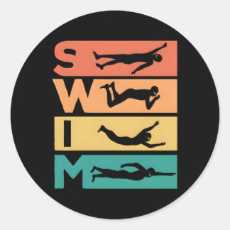 Swimming For Swimmers Classic Round Sticker