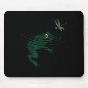 Swimming Frog,dragonfly Frog, Funny Animal Graphic Mouse Mat