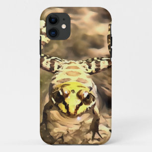 Swimming Frog Immersed In Clear River Water Painti iPhone 11 Case