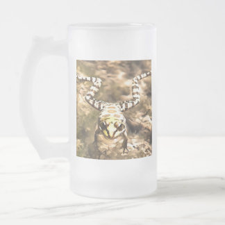 Swimming Frog Immersed In Clear River Water Painti Frosted Glass Beer Mug