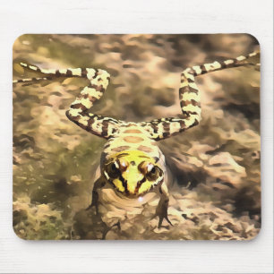 Swimming Frog Immersed In Clear River Water Painti Mouse Mat
