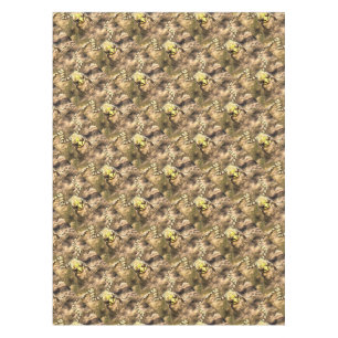 Swimming Frog Immersed In Clear River Water Painti Tablecloth