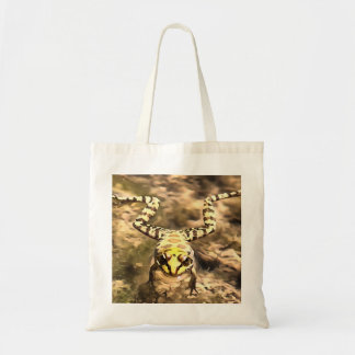Swimming Frog Immersed In Clear River Water Painti Tote Bag
