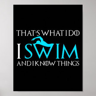 Swimming Funny Sport Quote Swimmers Gift Poster