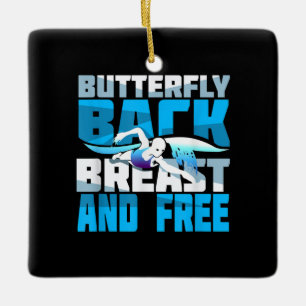 Swimming Gift For Swimmer Ceramic Ornament