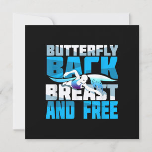 Swimming Gift For Swimmer Invitation