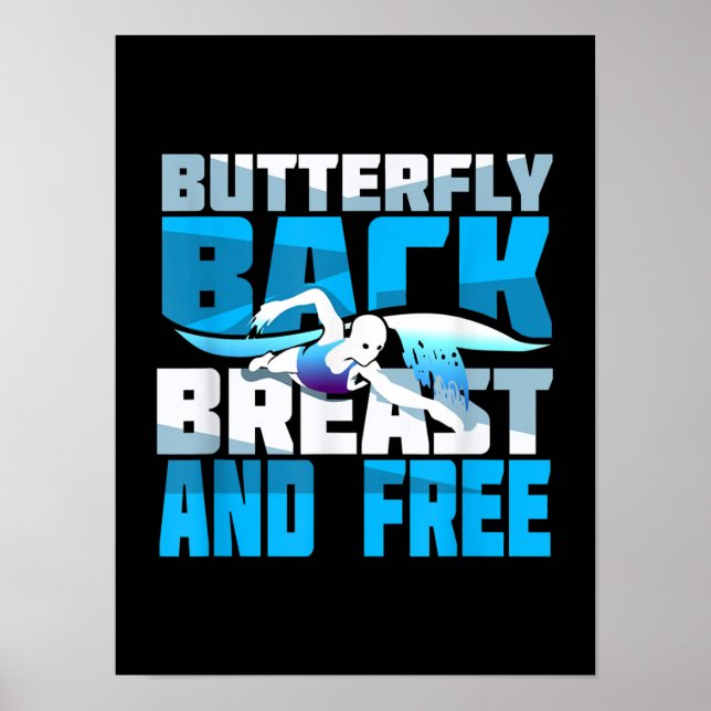 Swimming Gift For Swimmer Poster (Front)