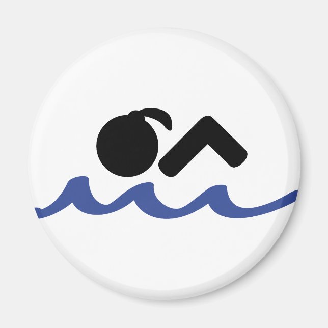 swimming girl magnet (Front)