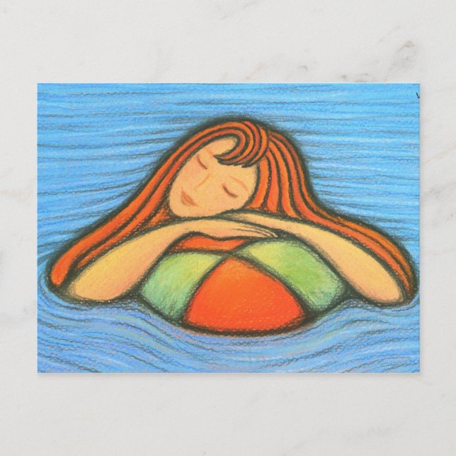 Swimming Girl Postcard (Front)