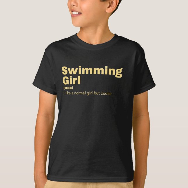Swimming Girl - Swimming T-Shirt (Front)