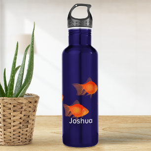 Swimming Goldfish Personalised 710 Ml Water Bottle