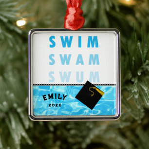Swimming Graduation Metal Tree Decoration