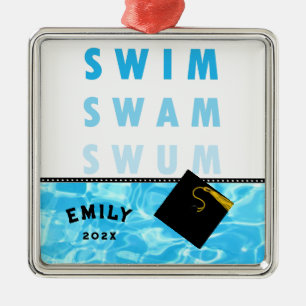 Swimming Graduation Metal Tree Decoration