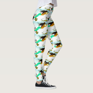 swimming green=tail brunette mermaids white leggings