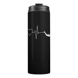 Swimming Heartbeat Gift for Swimmers Thermal Tumbler