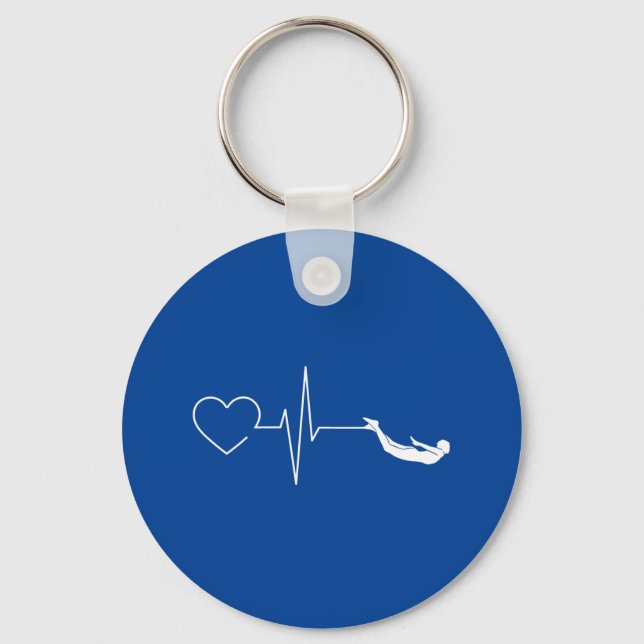 Swimming Heartbeat Key Ring (Front)