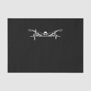 Swimming Heartbeat Swim Team Swimmer Women Girls Tissue Paper