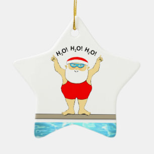 Swimming Holiday Gifts Ceramic Tree Decoration