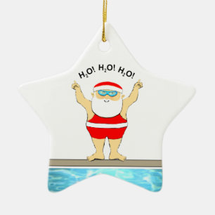 Swimming Holiday Gifts Ceramic Tree Decoration