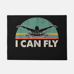 Swimming I Can Fly Funny Swimming Gifts Doormat