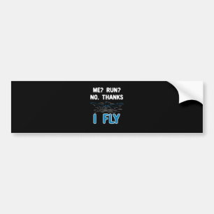 Swimming - I Fly Bumper Sticker