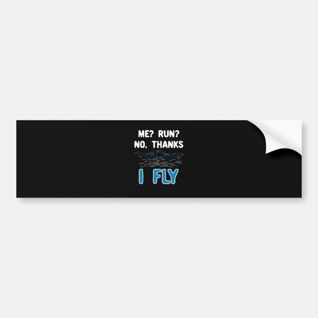 Swimming - I Fly Bumper Sticker (Front)