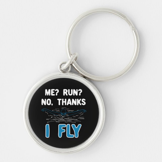Swimming - I Fly Key Ring (Front)