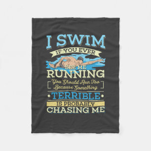 Swimming - I Swim Fleece Blanket