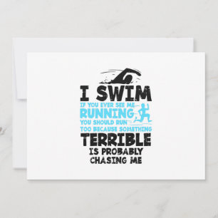 Swimming - I Swim  Invitation