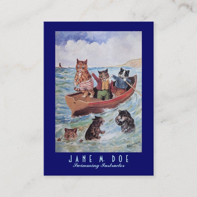 Swimming Instructor / Canoe Rentals - Two Sided Business Card (Front)