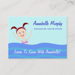 Swimming Instructor/Coach Business Card