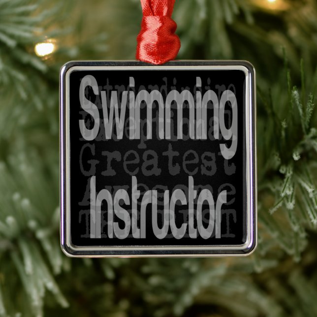 Swimming Instructor Extraordinaire Metal Tree Decoration (Tree)