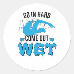 Swimming Instructor Swimmer Swimming Club Water Classic Round Sticker