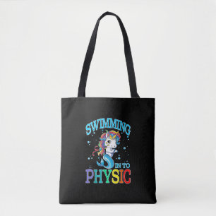 Swimming Into Physic Unicorn Mermaid T-Shirt Tote Bag