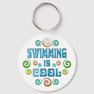 Swimming is Cool Key Ring