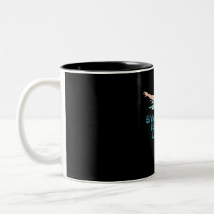 Swimming Is My DNA Swimming Lover Funny Swimmer Two-Tone Coffee Mug