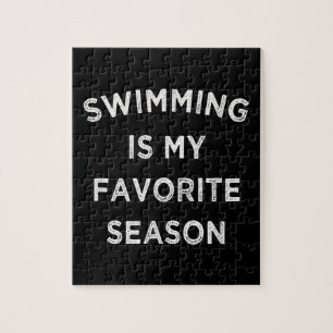 Swimming Is My Favourite Season Swimmers Jigsaw Puzzle