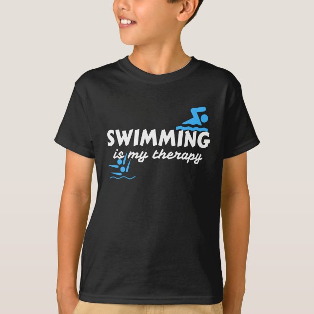 SWIMMING IS MY THERAPY T-Shirt (Front)
